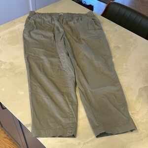Everlane gray-Green slight taper Cropped Trousers
